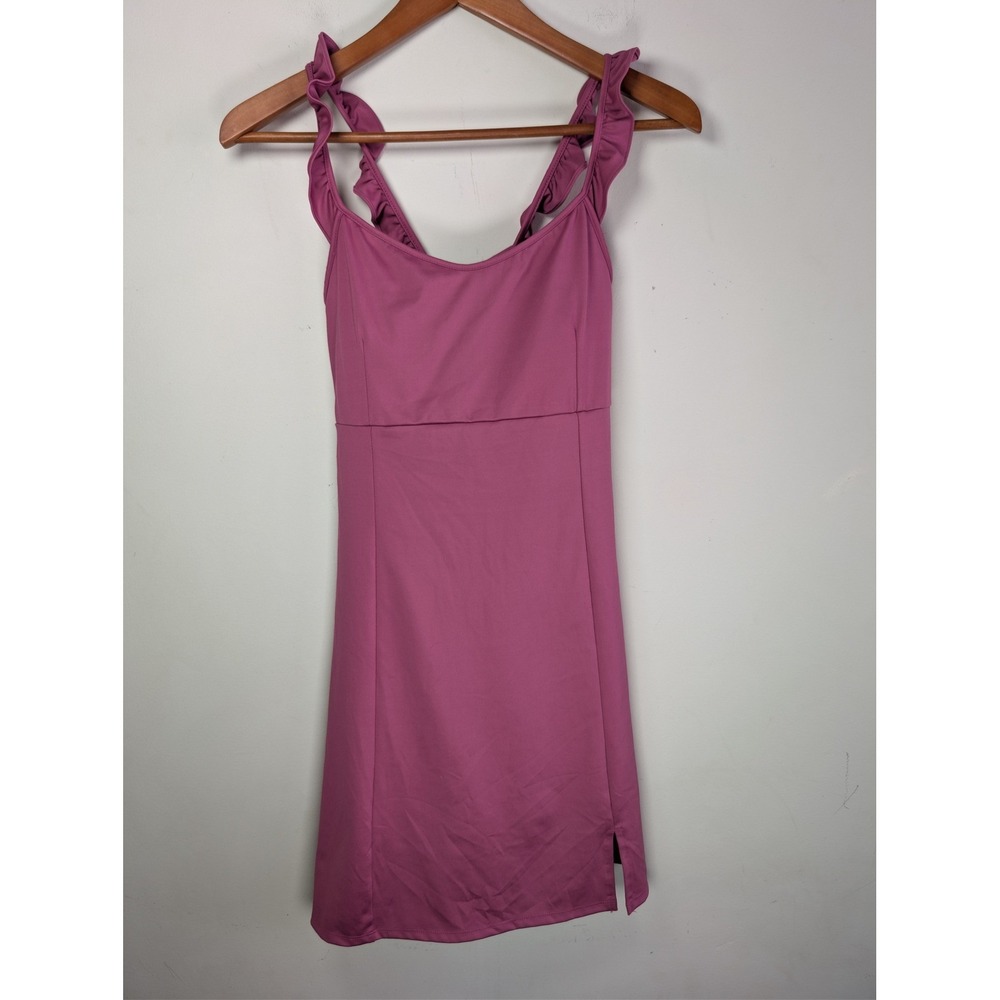 Sincerely Jules Golf Tennis Ruffle Strap‎ Dress Women's Medium Dusty Rose Sporty
